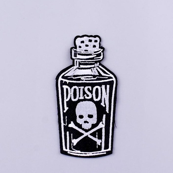 Skull 'Poison' Embroidered Patch