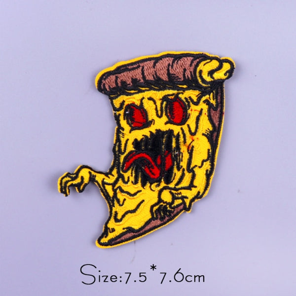 Halloween 'Monster Pepperoni Pizza' Embroidered Patch