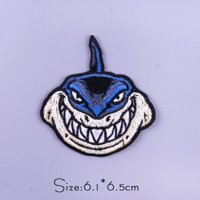 Deadly Shark Embroidered Patch