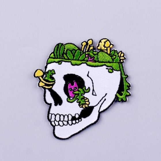 Skull Garden Embroidered Patch