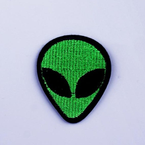 Alien Head Embroidered Patch