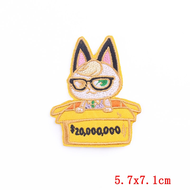Cute Nerd Cat '$20,000,000' Embroidered Patch