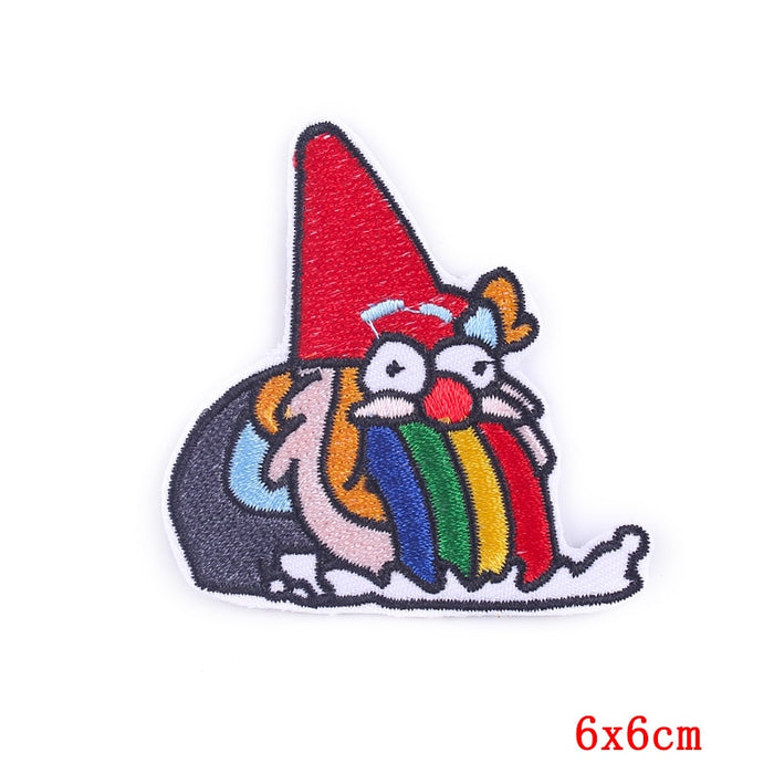 Gravity Falls 'Shmebulock | Barfing Rainbow Gnome' Embroidered Patch