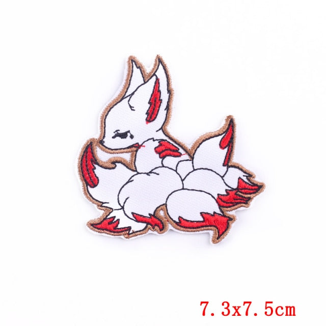 Cute Animal 'Nine-Tailed Fox' Embroidered Patch