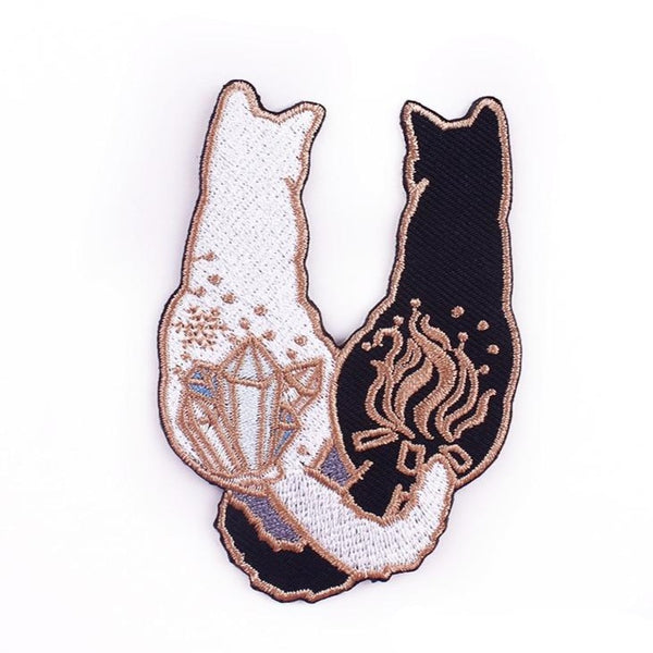 Ice and Fire Cats Embroidered Patch