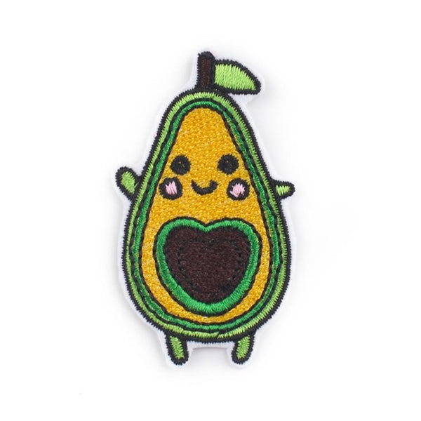 Food 'Avocado Half | Heart' Embroidered Patch