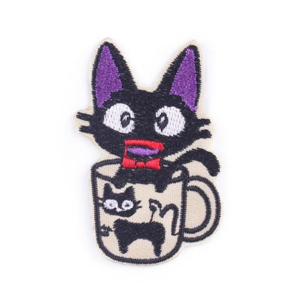 Kiki's Delivery Service 'Jiji In A Mug' Embroidered Patch