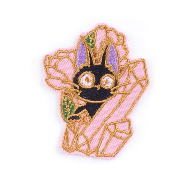 Kiki's Delivery Service 'Jiji | Pink Crystal' Embroidered Patch