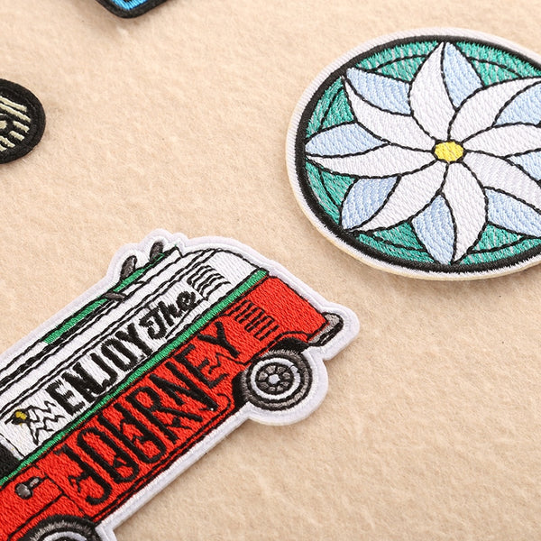 Travel 'Flower Wheel' Embroidered Patch