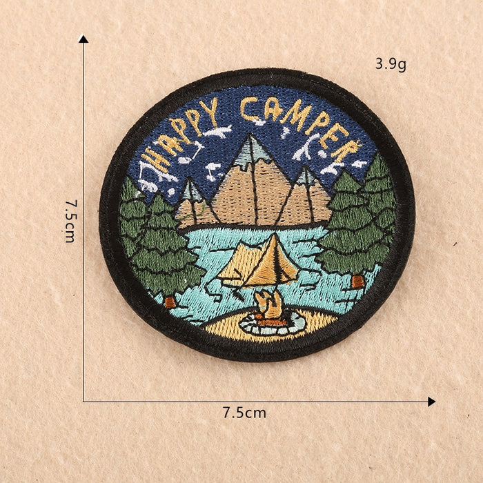 Travel 'Happy Camper' Embroidered Patch