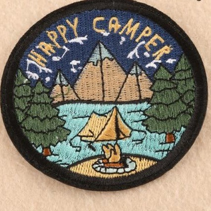 Travel 'Happy Camper' Embroidered Patch