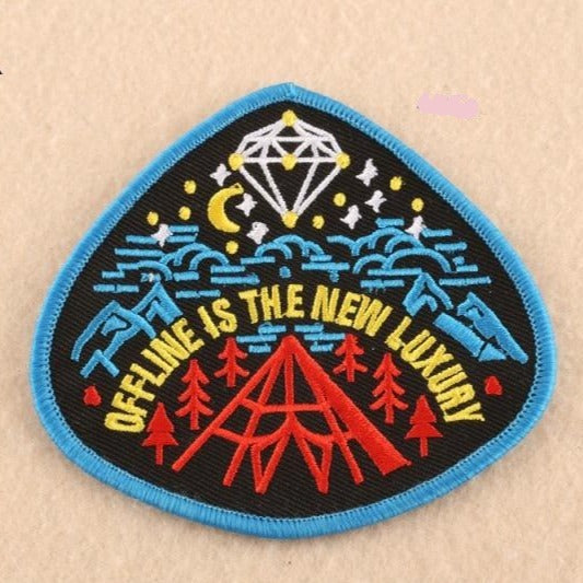 Travel 'Offline Is The New Luxury' Embroidered Patch