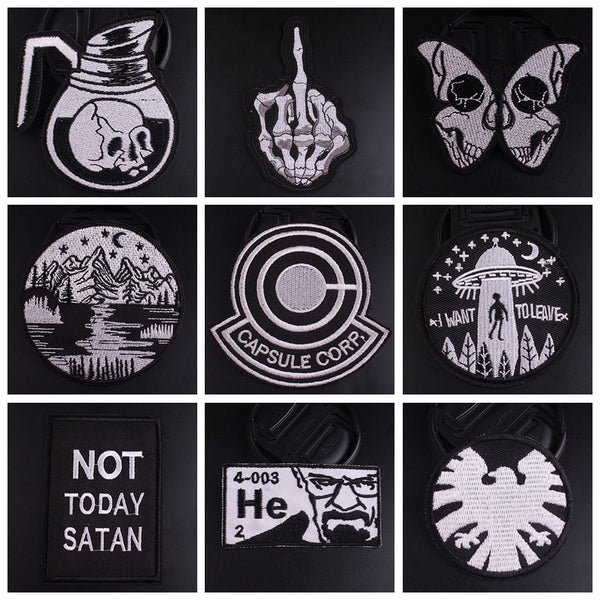 Cool 'Not Today Satan' Embroidered Patch