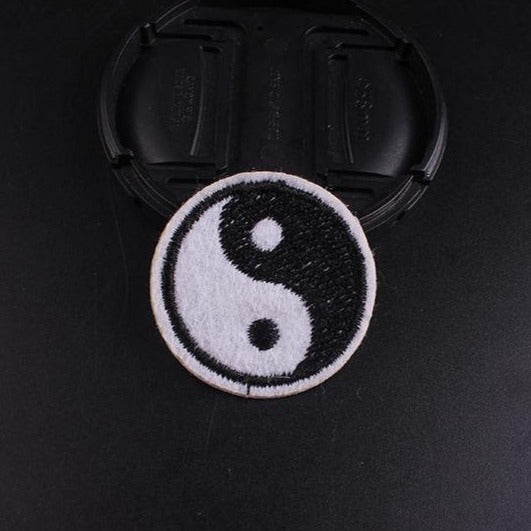 Cool 'Round Yin Yang' Embroidered Patch