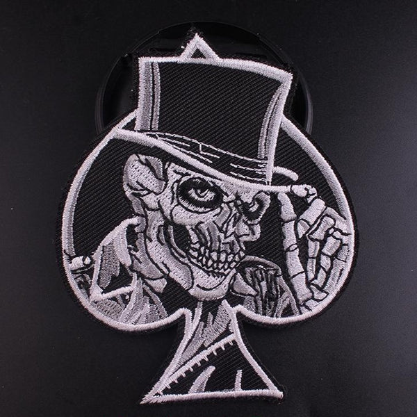 Skull 'Ace of Spade' Embroidered Patch