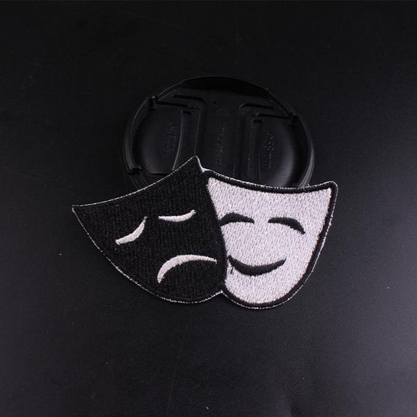 Cool 'Theater Mask' Embroidered Patch