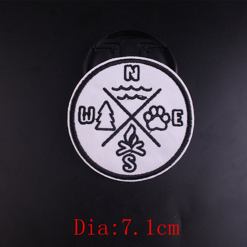 Cool 'Compass Sign' Embroidered Patch