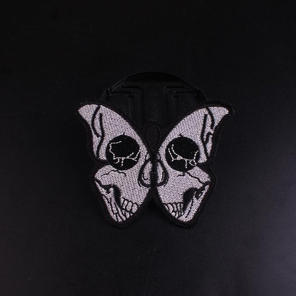 Cool 'Skull | Butterfly' Embroidered Patch