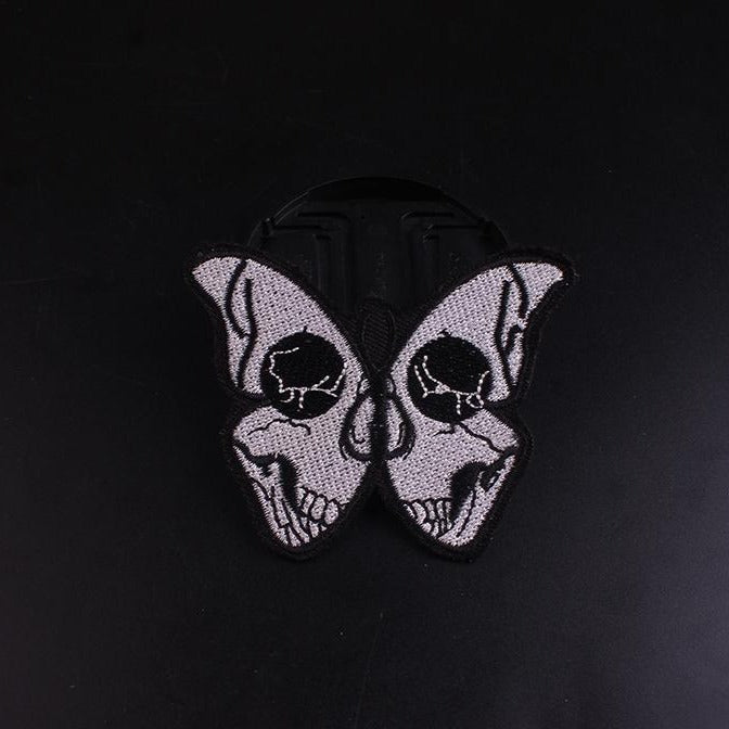 Cool 'Skull | Butterfly' Embroidered Patch