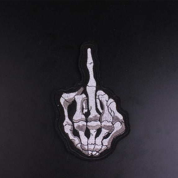 Cool 'Hand Skeleton | F*ck' Embroidered Patch