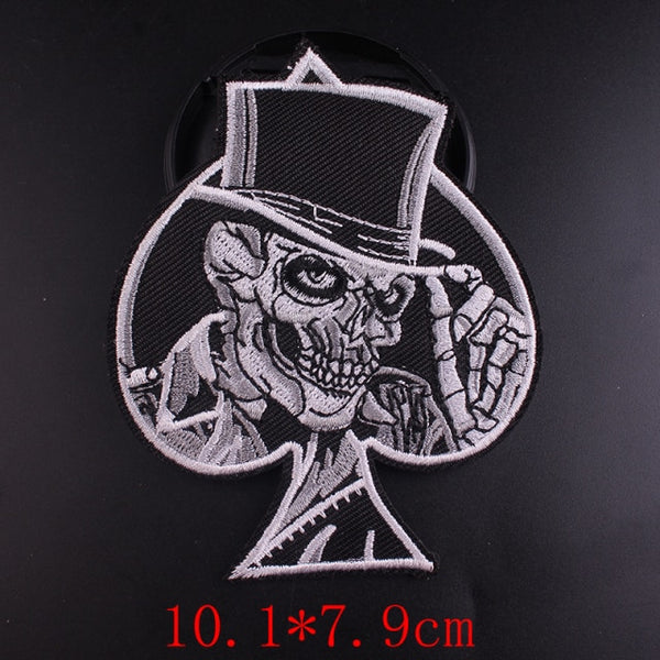 Skull 'Ace of Spade' Embroidered Patch