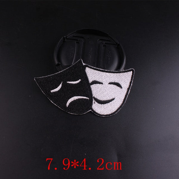 Cool 'Theater Mask' Embroidered Patch