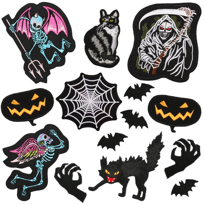 Halloween 'Spooky Pumpkin' Embroidered Patch