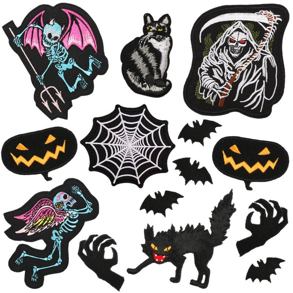 Halloween 'Flying Bat' Embroidered Patch