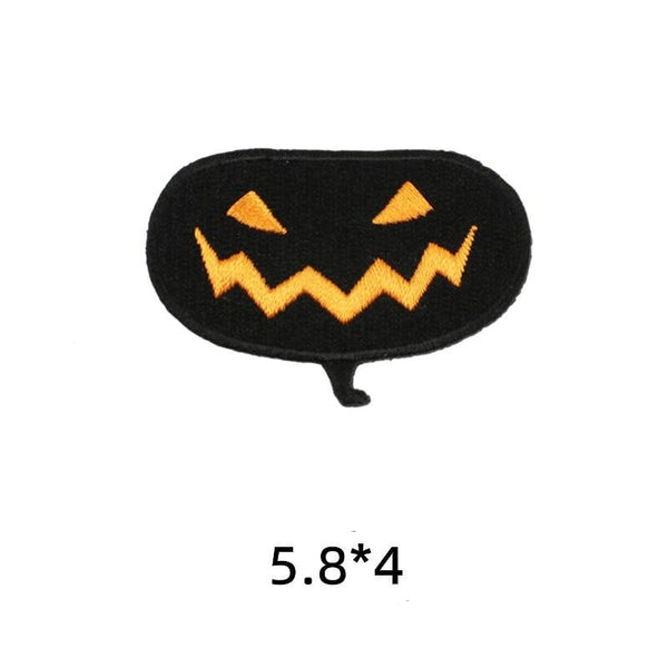 Halloween 'Spooky Pumpkin' Embroidered Patch