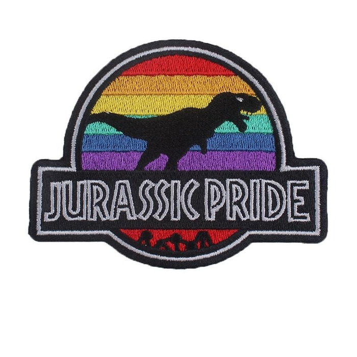 Dinosaur 'Jurassic Pride' Embroidered Patch
