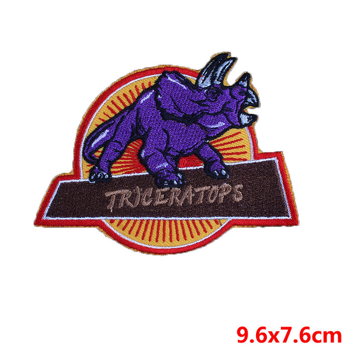 Dinosaur 'Triceratops | Purple' Embroidered Patch