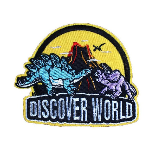 Dinosaur 'Discover World' Embroidered Patch