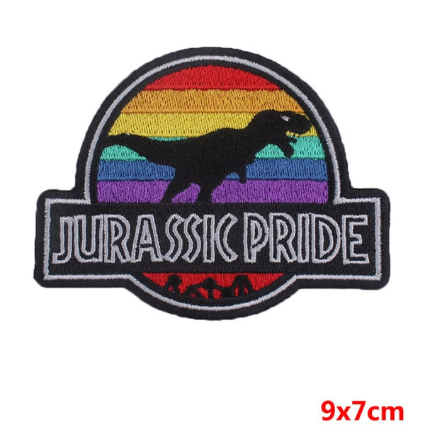 Dinosaur 'Jurassic Pride' Embroidered Patch