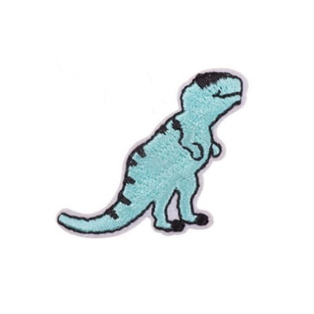 Dinosaur 'Iguanodon | Gray & Arctic Blue 1.0' Embroidered Patch