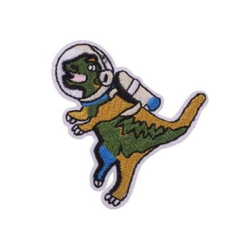 Dinosaur 'Dino Astronaut' Embroidered Patch