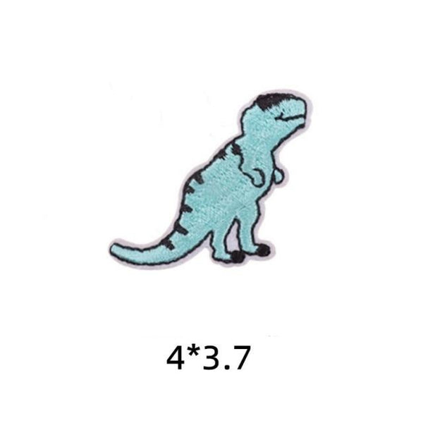 Dinosaur 'Iguanodon | Gray & Arctic Blue 1.0' Embroidered Patch