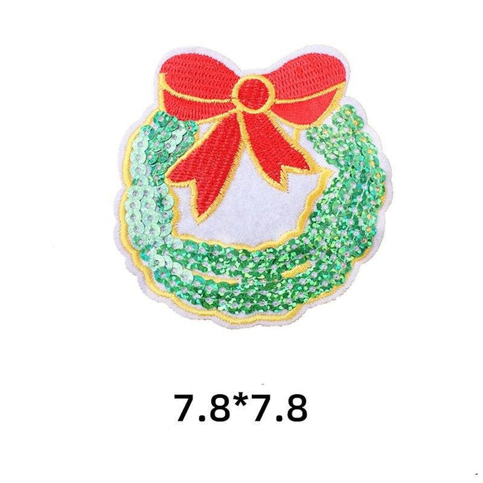 Christmas 'Wreath' Embroidered Patch