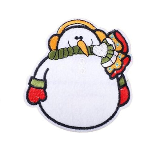 Christmas 'Chubby Snowman' Embroidered Patch