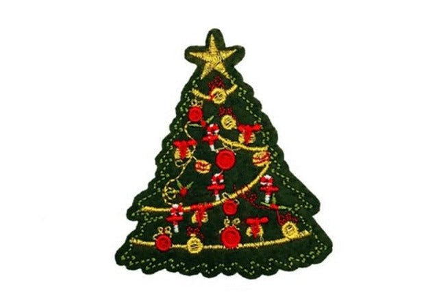 Christmas 'Festive Tree' Embroidered Patch