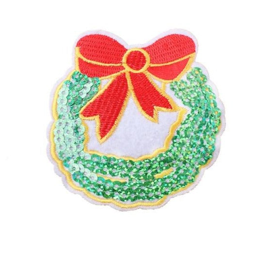 Christmas 'Wreath' Embroidered Patch