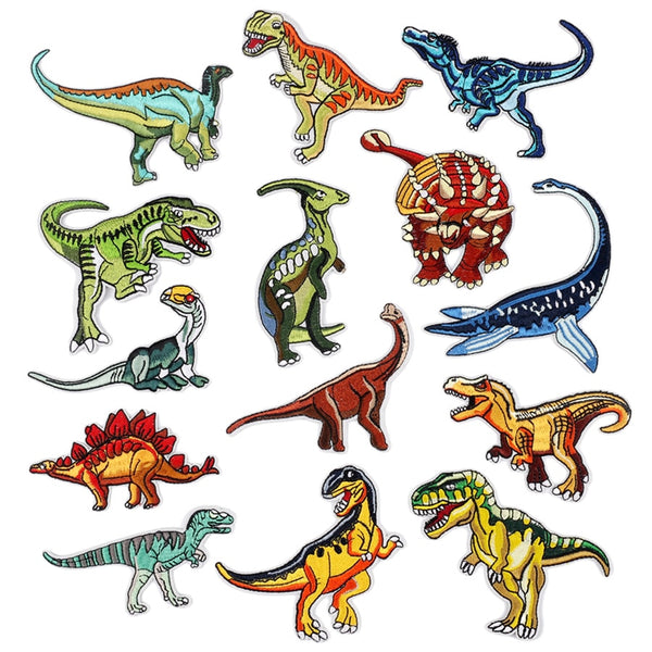 Dinosaur 'Megalosaurus | Orange & Green' Embroidered Patch