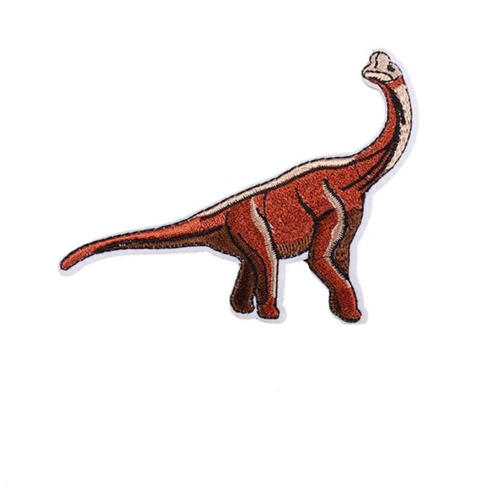 Dinosaur 'Brachiosaurus | Red' Embroidered Patch