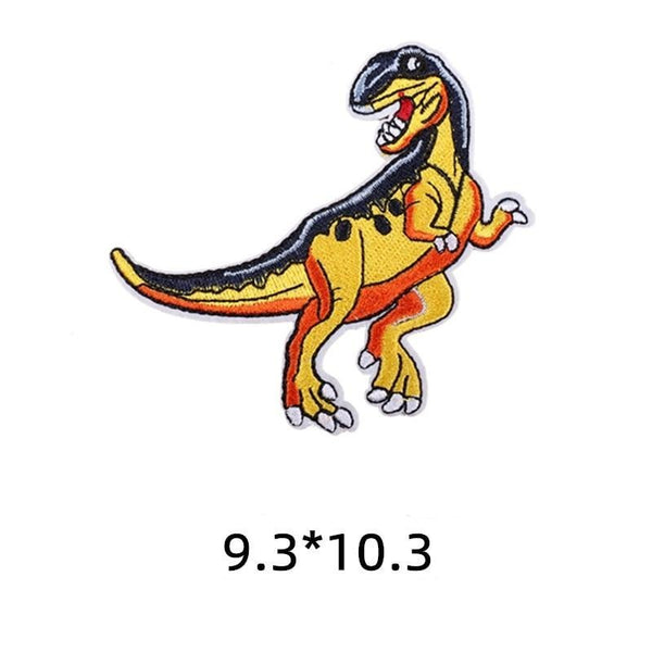 Dinosaur 'Velociraptor | Multicolored' Embroidered Patch