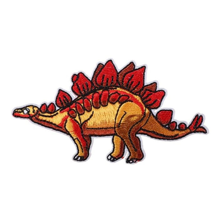 Dinosaur 'Stegosaurus | Red' Embroidered Patch