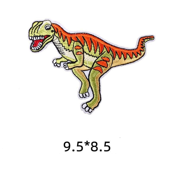 Dinosaur 'Megalosaurus | Orange & Green' Embroidered Patch