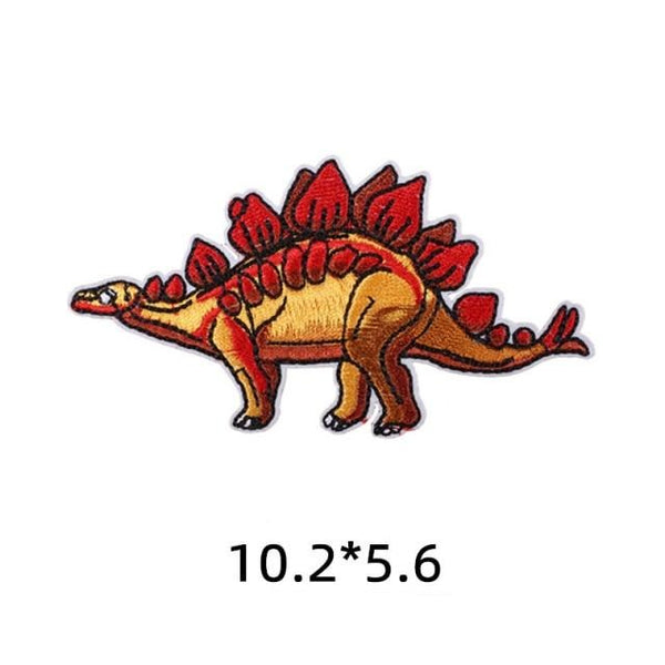 Dinosaur 'Stegosaurus | Red' Embroidered Patch