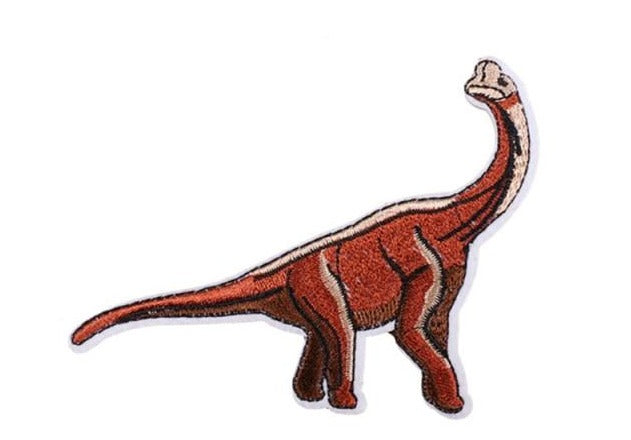 Dinosaur 'Brachiosaurus | Red' Embroidered Patch