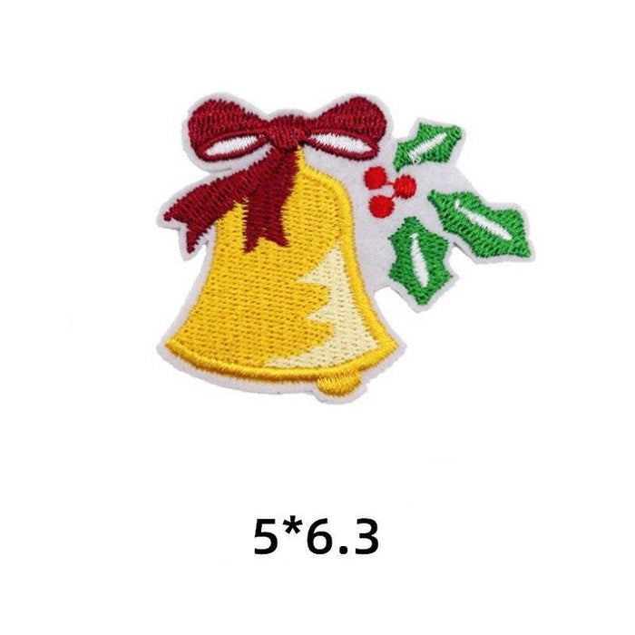 Christmas 'Festive Bell' Embroidered Patch