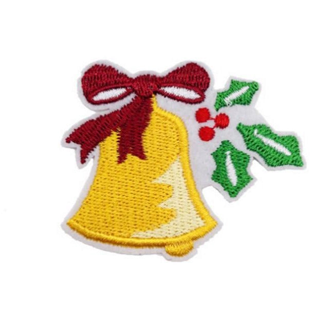 Christmas 'Festive Bell' Embroidered Patch