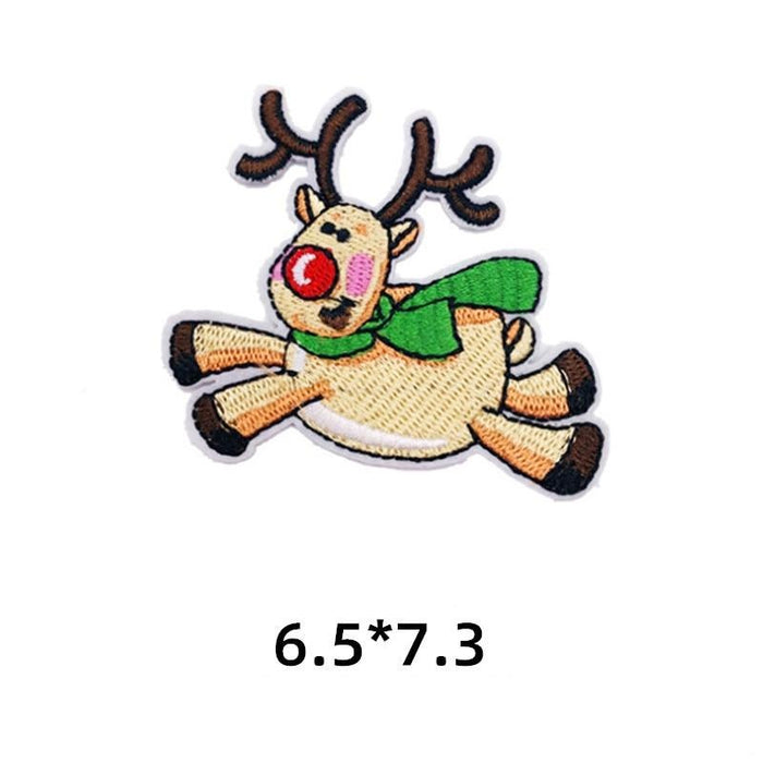 Christmas 'Reindeer | Running' Embroidered Patch